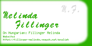 melinda fillinger business card